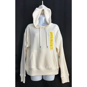 Member’s Mark Women’s White Fleece Hoodie Size M – Soft & Cozy Pullover NWT